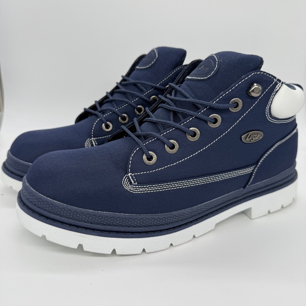 Lugz Drifter Ripstop Chukka Mens Blue Casual Boots Men's Shoes Size 12 MDRST-411